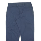 DICKIES Mens Regular Navy Blue Trousers W36 L29 Zip Polyester Blend Casual