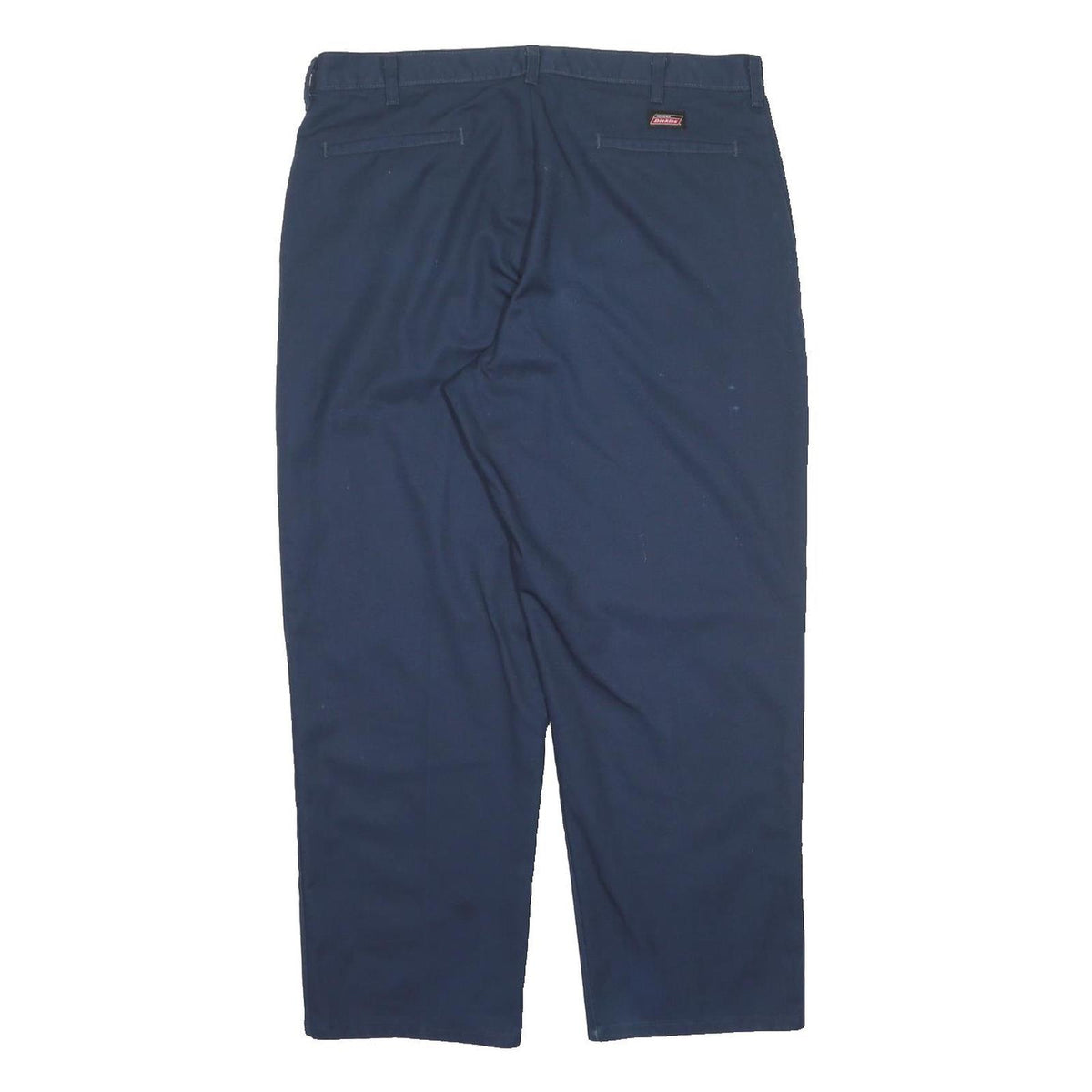 DICKIES Mens Regular Navy Blue Trousers W36 L29 Zip Polyester Blend Casual