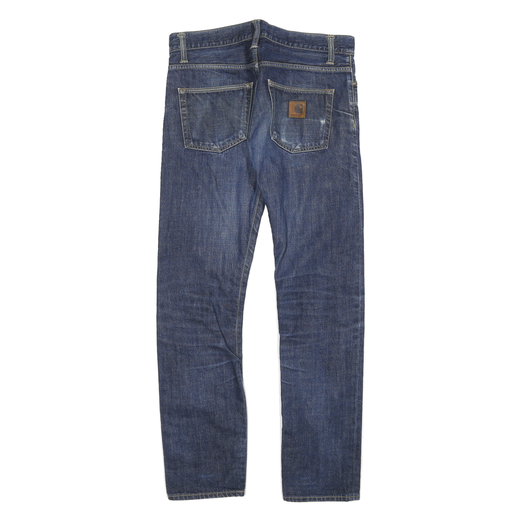 CARHARTT Mens Jeans Blue Slim Straight Denim Medium W32 L30 Workwear