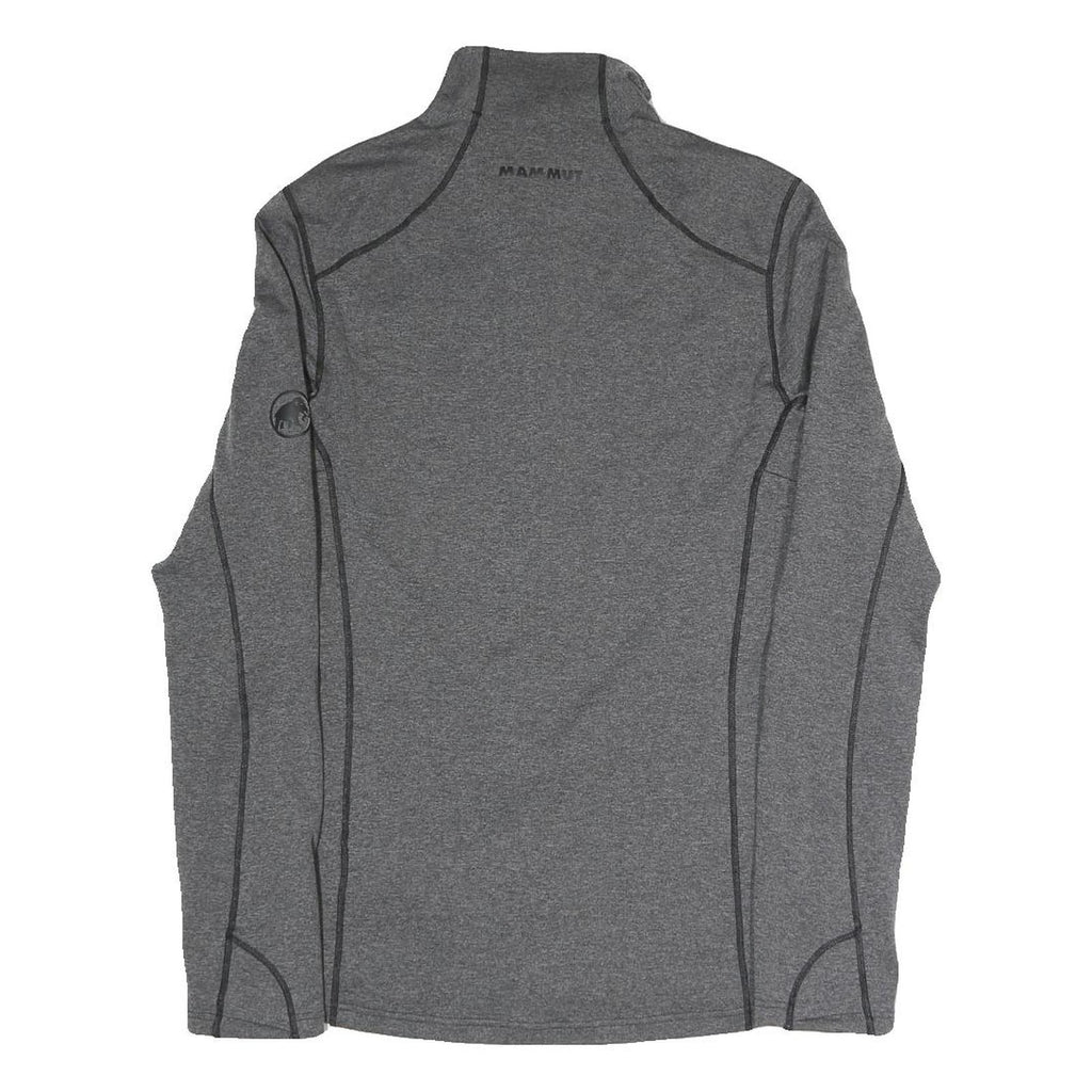 MAMMUT Womens Grey & Navy Zip Jacket S Polyester Blend Plain Activewear Outdoor