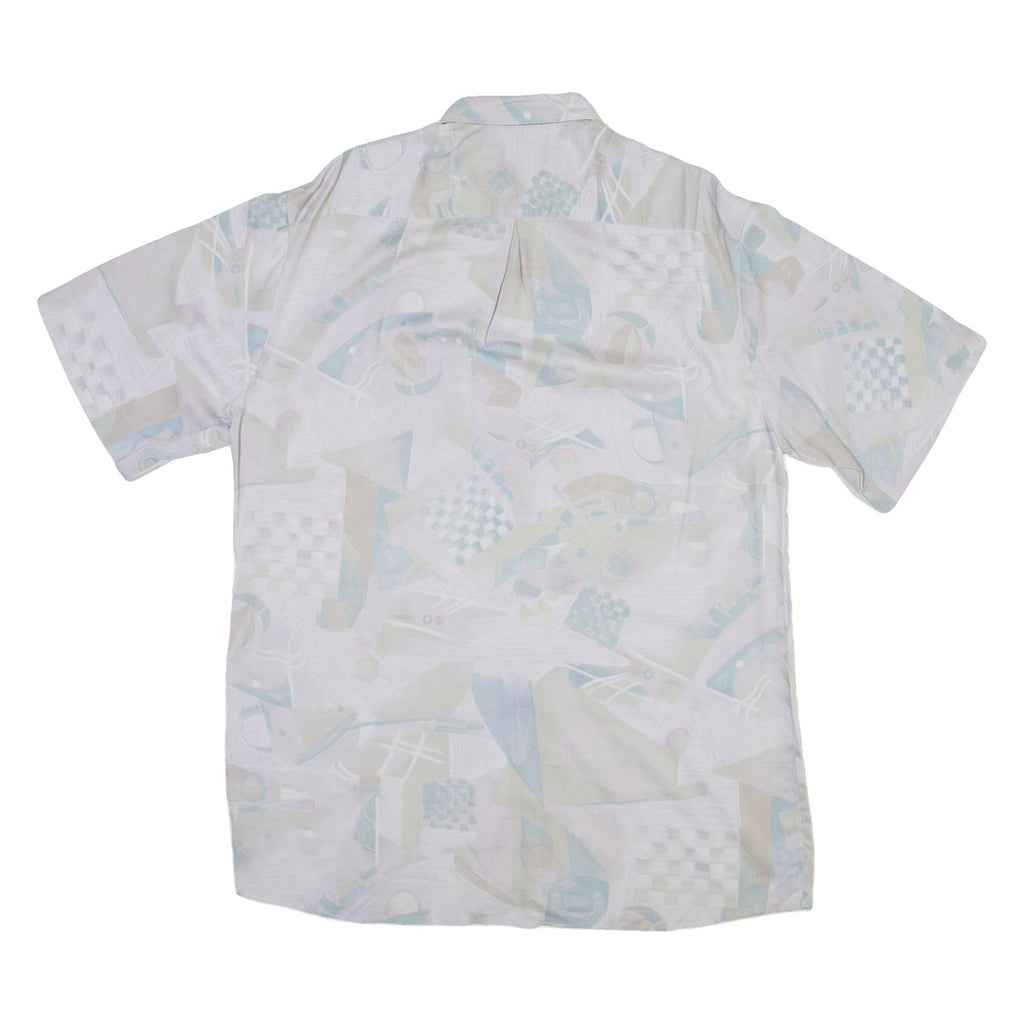 JUPITER Mens Shirt Grey Geometric M
