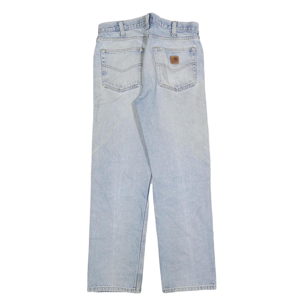 CARHARTT Mens Jeans Blue Regular Straight Denim Medium W32 L32 Workwear Zip