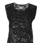 RAGE Womens Black Sequin Lace Mini Dress Polyester Blend Sleeveless UK 10 Party