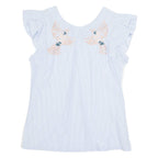 ROSEBUD Womens Printed Top Blue Sleeveless Striped S
