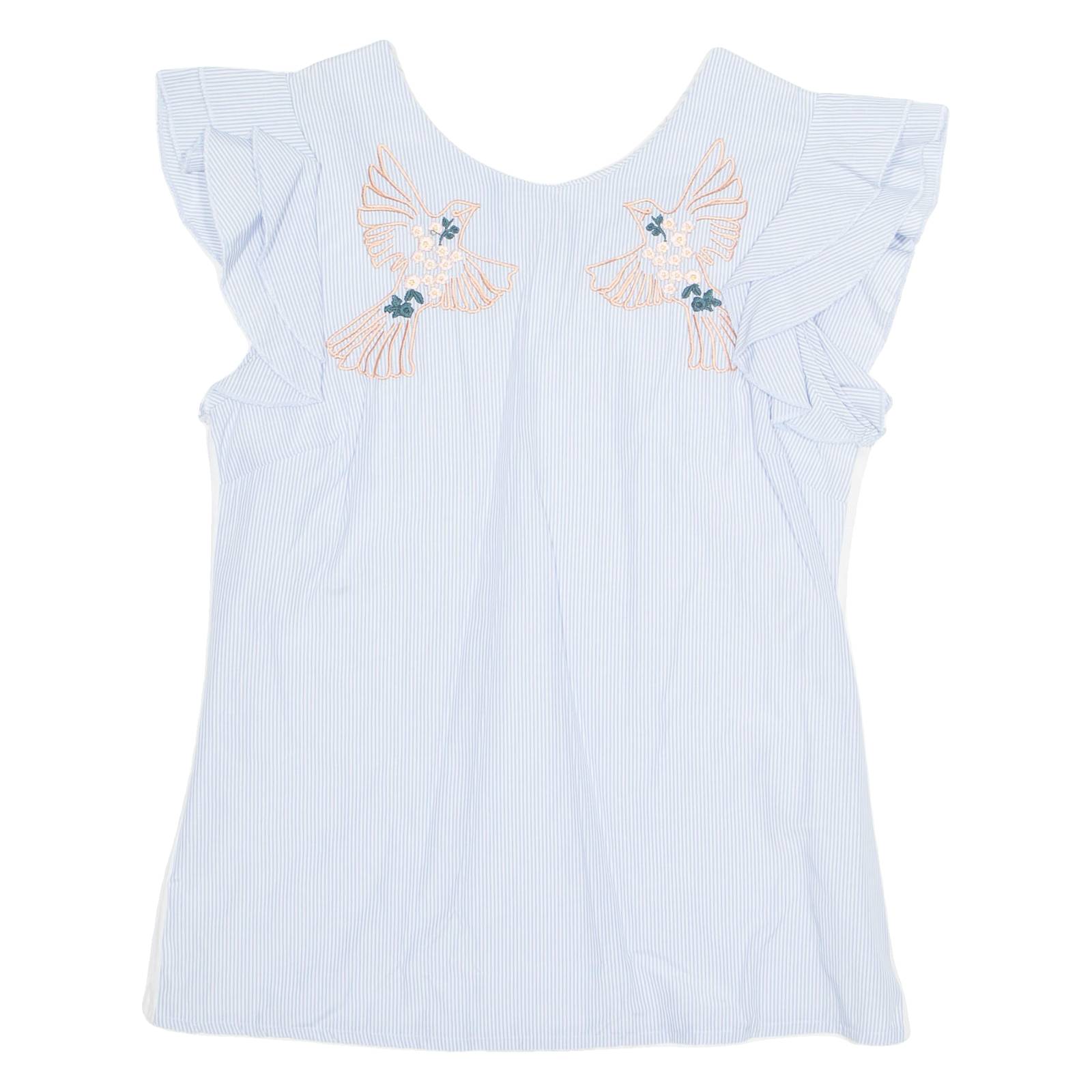ROSEBUD Womens Printed Top Blue Sleeveless Striped S