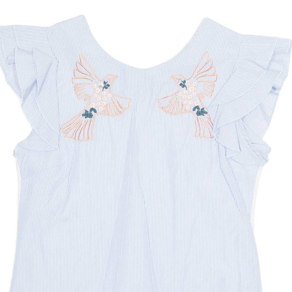 ROSEBUD Womens Printed Top Blue Sleeveless Striped S