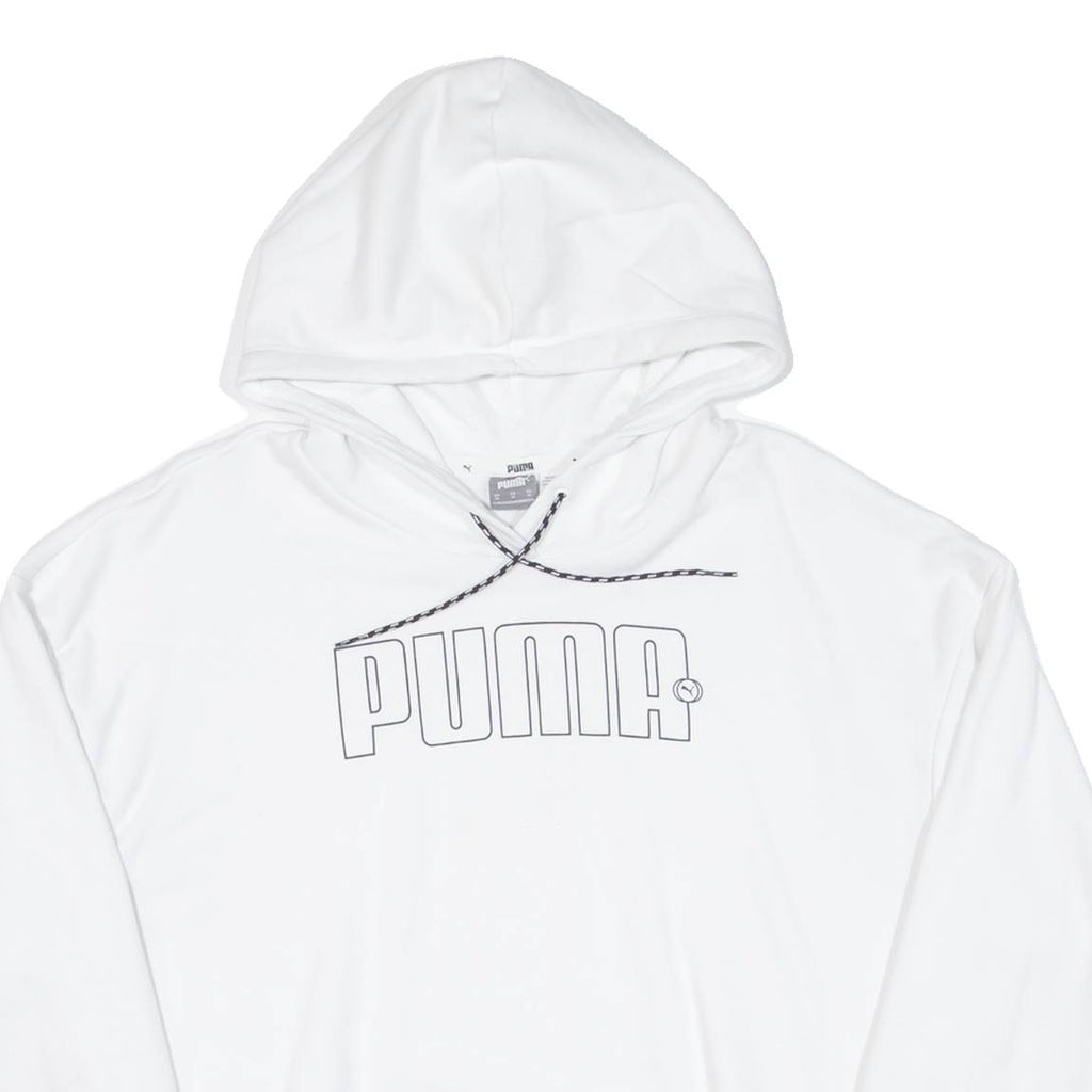 PUMA Mens White Hoodie M