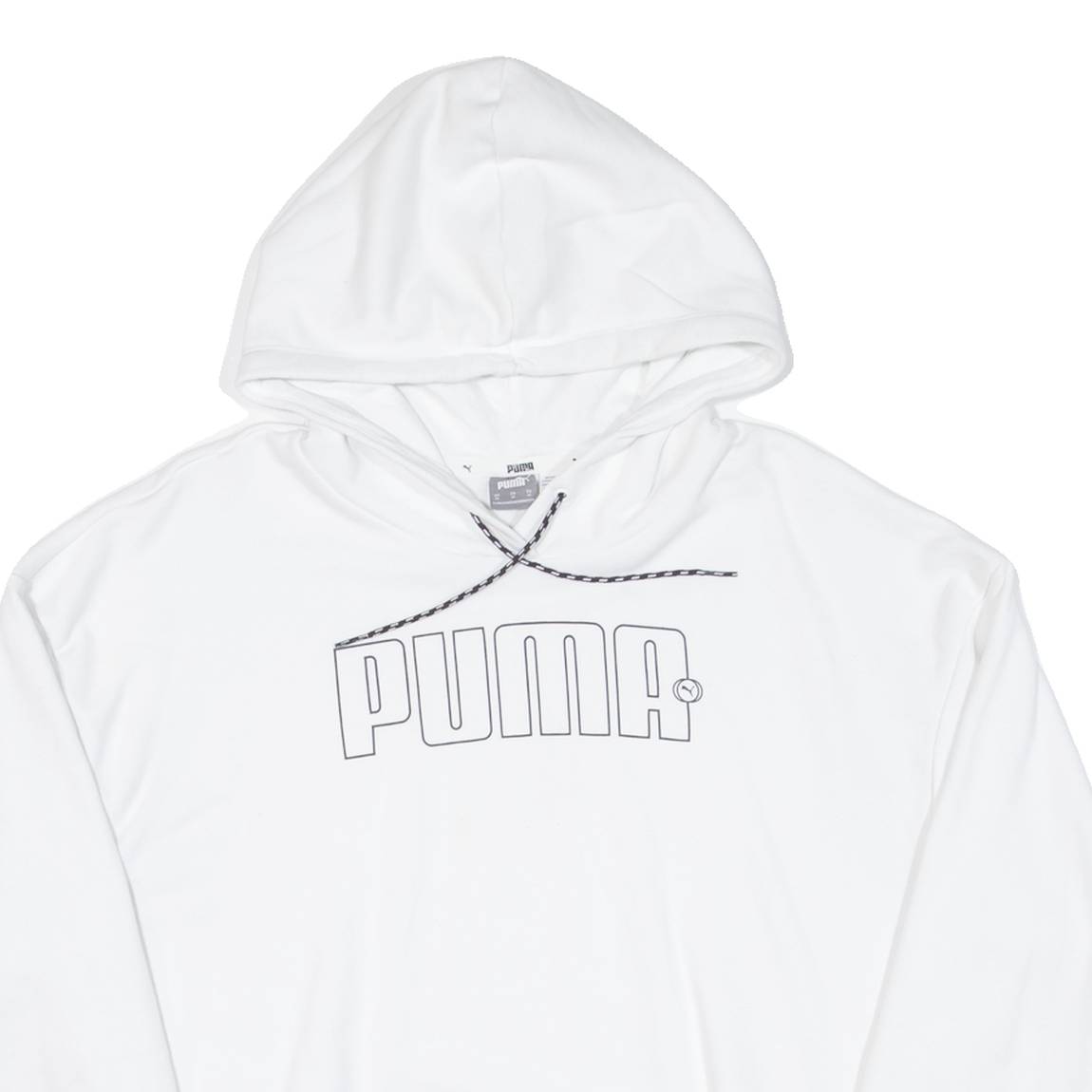 PUMA Mens White Hoodie M