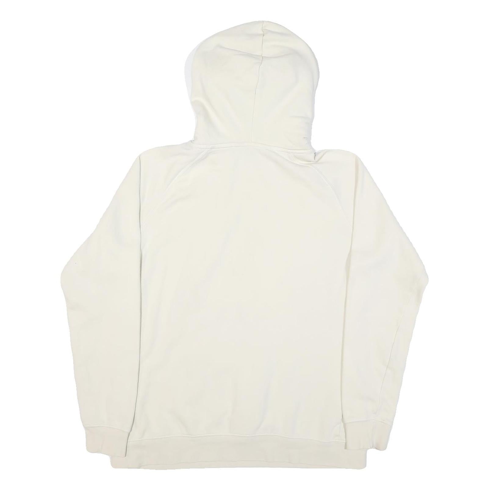 THE NORTH FACE Womens Cream Hoodie L Cotton Blend Pullover Hooded Sweatshirt