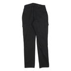 C&A Mens Cotton Blend Black Slim Cargo Trousers W30 L32 Smart Casual Zip Closure
