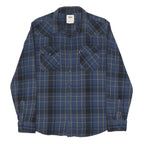 LEVI'S Mens Blue Check Shirt L Casual Cotton Long Sleeve Flannel