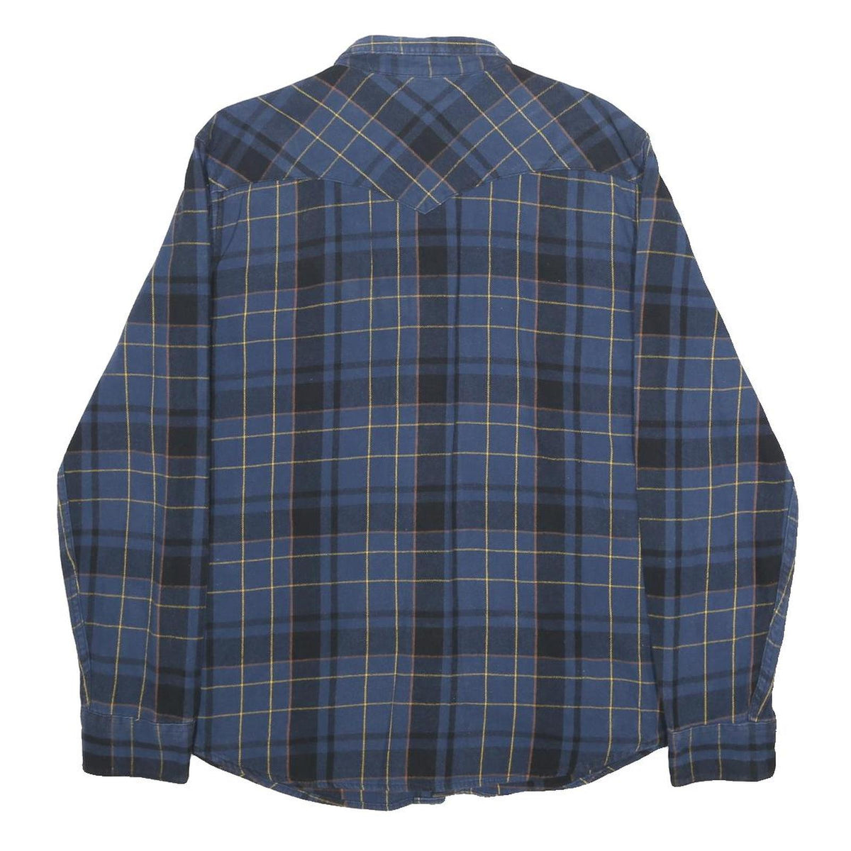 LEVI'S Mens Blue Check Shirt L Casual Cotton Long Sleeve Flannel