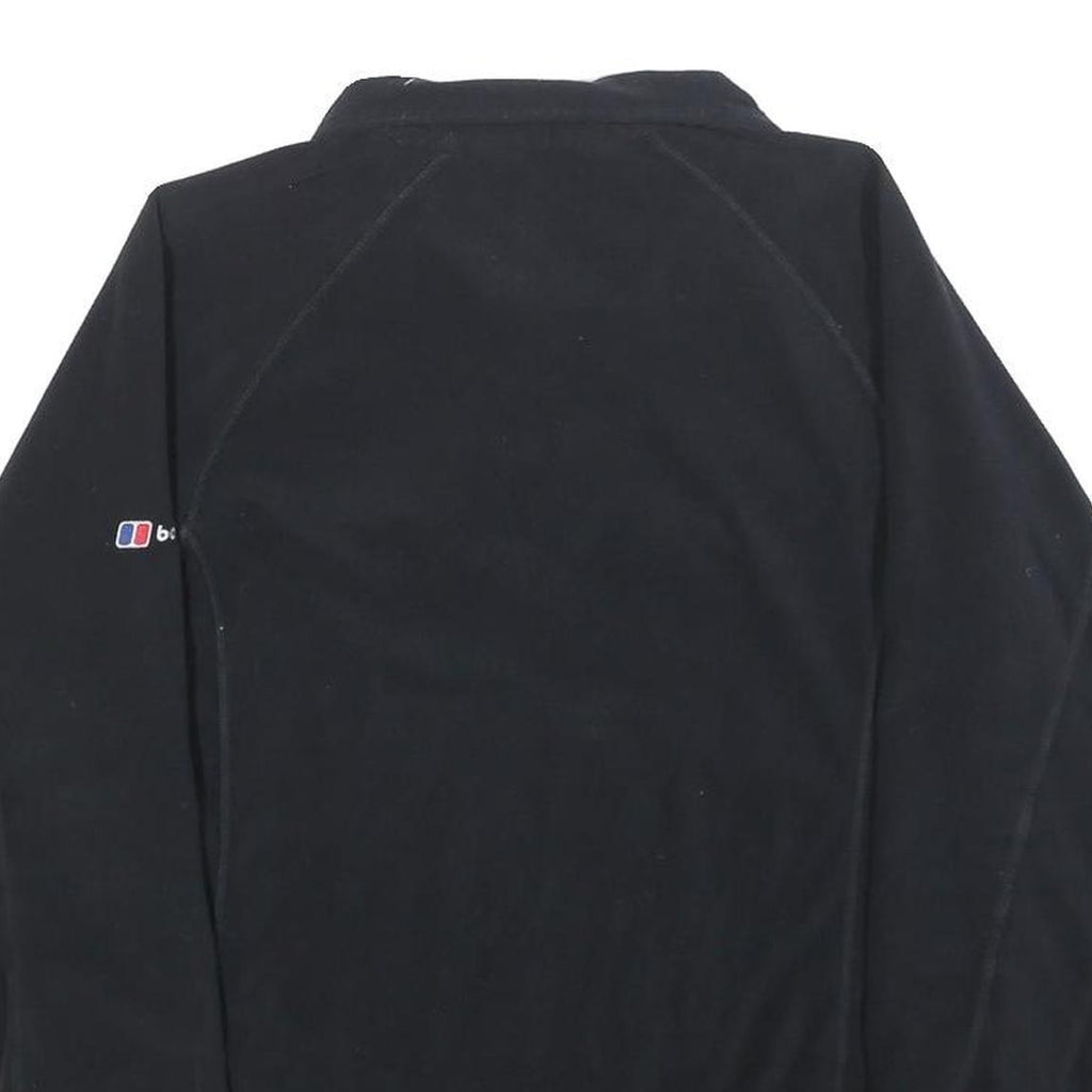 BERGHAUS Womens Black Plain Polyester Jumper 1/4 Zip Regular UK 14 Outdoor