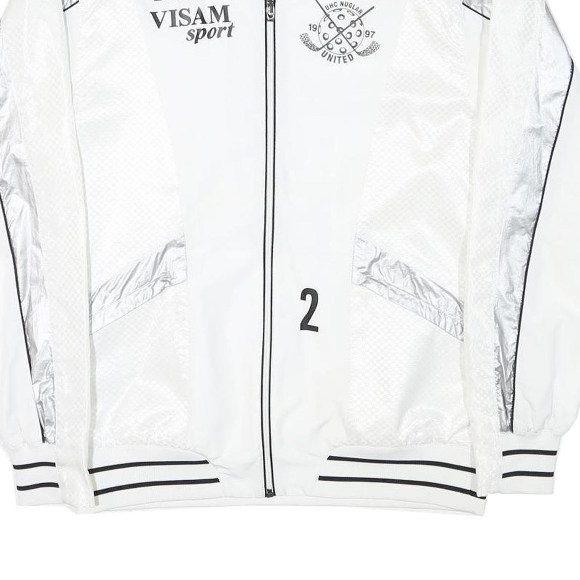 ERIMA Mens White & Silver UHC Nuglar United Jacket M Polyester Blend Zip