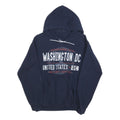 Mens Navy Blue Washington DC Printed Pullover Hoodie M Casual Sweatshirt