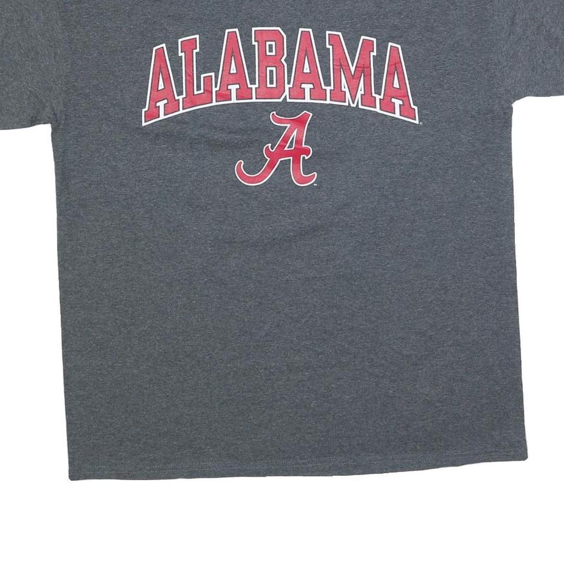 GILDAN Mens Grey Alabama Graphic T-Shirt L Short Sleeve Crew Neck Casual