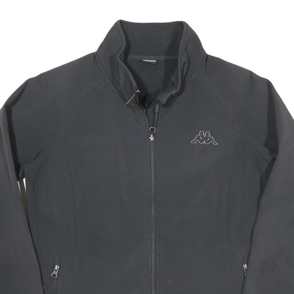 KAPPA Womens Black Jacket L Polyester Plain Zip Fastening Casual Lightweight