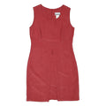 Womens Red Sleeveless Shift Dress Polyester Blend Size S Elegant Simple