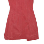 Womens Red Sleeveless Shift Dress Polyester Blend Size S Elegant Simple