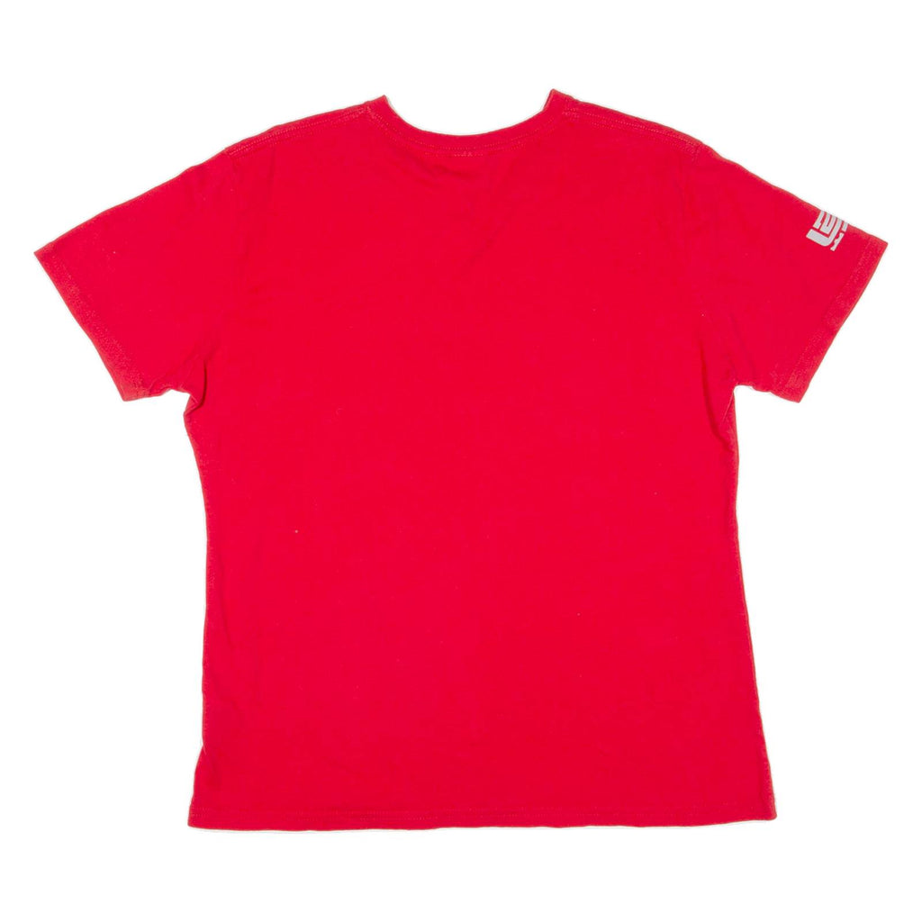 NIKE Buckeyes Basketball Womens T-Shirt Red USA V-Neck XL