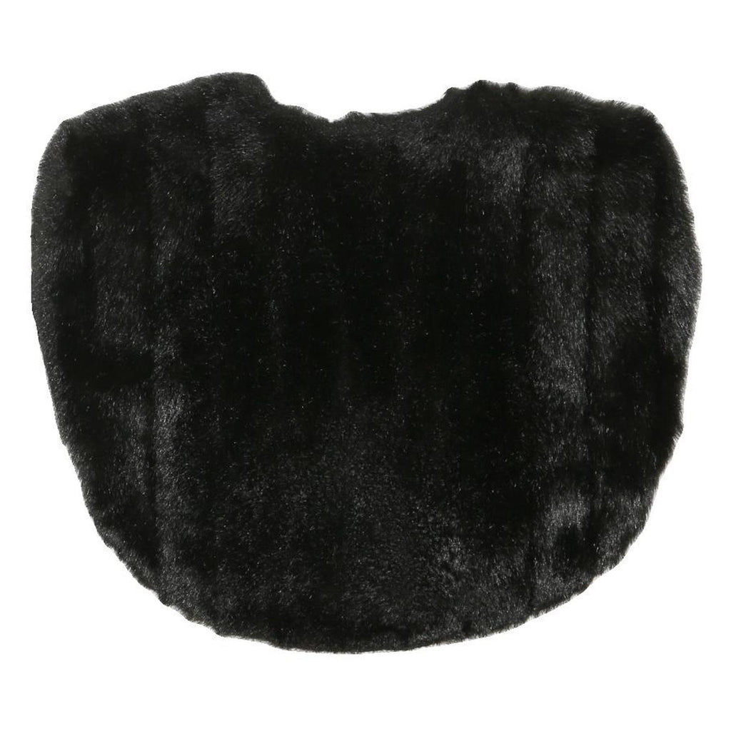 COOL FACE Womens Black Faux Fur Cropped Jacket M Polyester Blend Soft Texture