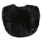 COOL FACE Womens Black Faux Fur Cropped Jacket M Polyester Blend Soft Texture