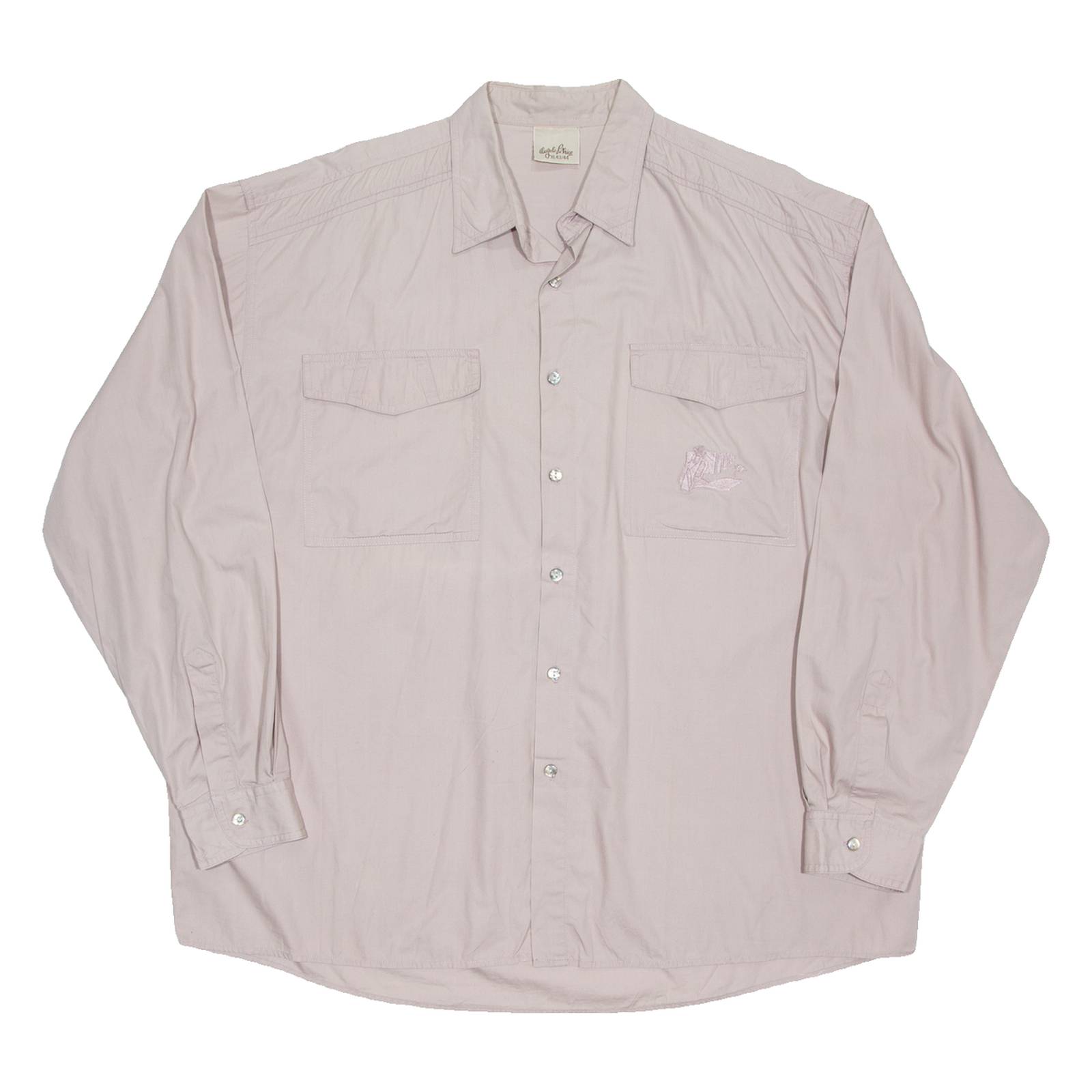 Mens Plain Shirt Purple Long Sleeve XL