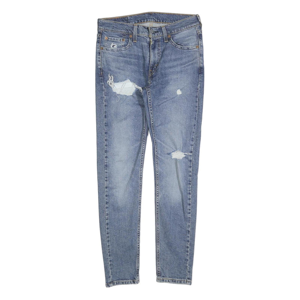 LEVI'S 519 Mens Slim Blue Denim Rinse W30 L30 Distressed Jeans