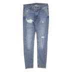 LEVI'S 519 Mens Slim Blue Denim Rinse W30 L30 Distressed Jeans