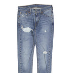 LEVI'S 519 Mens Slim Blue Denim Rinse W30 L30 Distressed Jeans