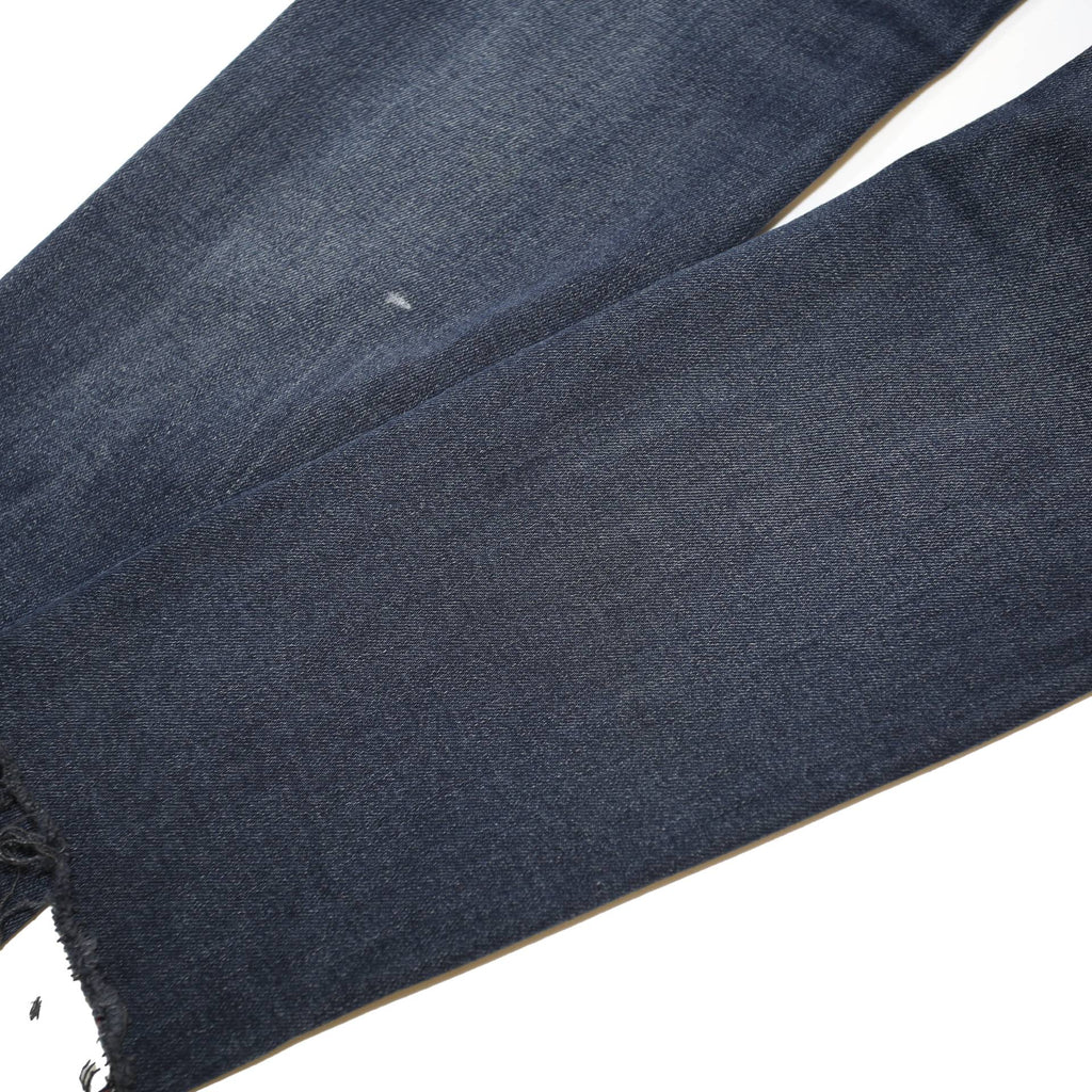 TOMMY JEANS Womens Slim Blue Skinny Denim Medium Wash W26 L27 Distressed Hem Zip