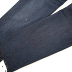 TOMMY JEANS Womens Slim Blue Skinny Denim Medium Wash W26 L27 Distressed Hem Zip