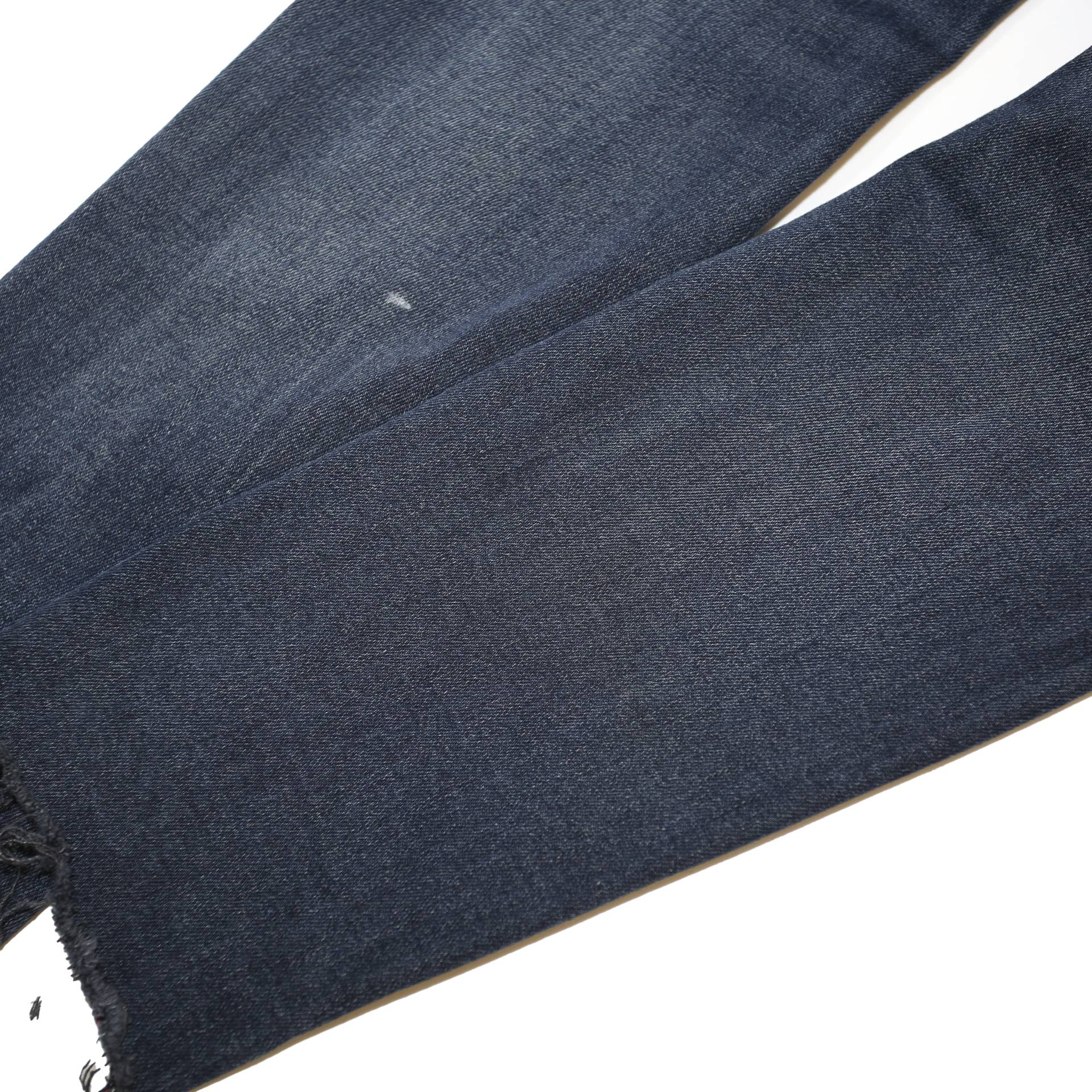 TOMMY JEANS Womens Slim Blue Skinny Denim Medium Wash W26 L27 Distressed Hem Zip