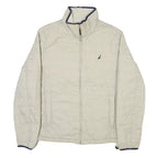 NAUTICA Mens Beige Jacket S Polyester Blend Plain Zip Casual Lightweight