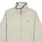 NAUTICA Mens Beige Jacket S Polyester Blend Plain Zip Casual Lightweight