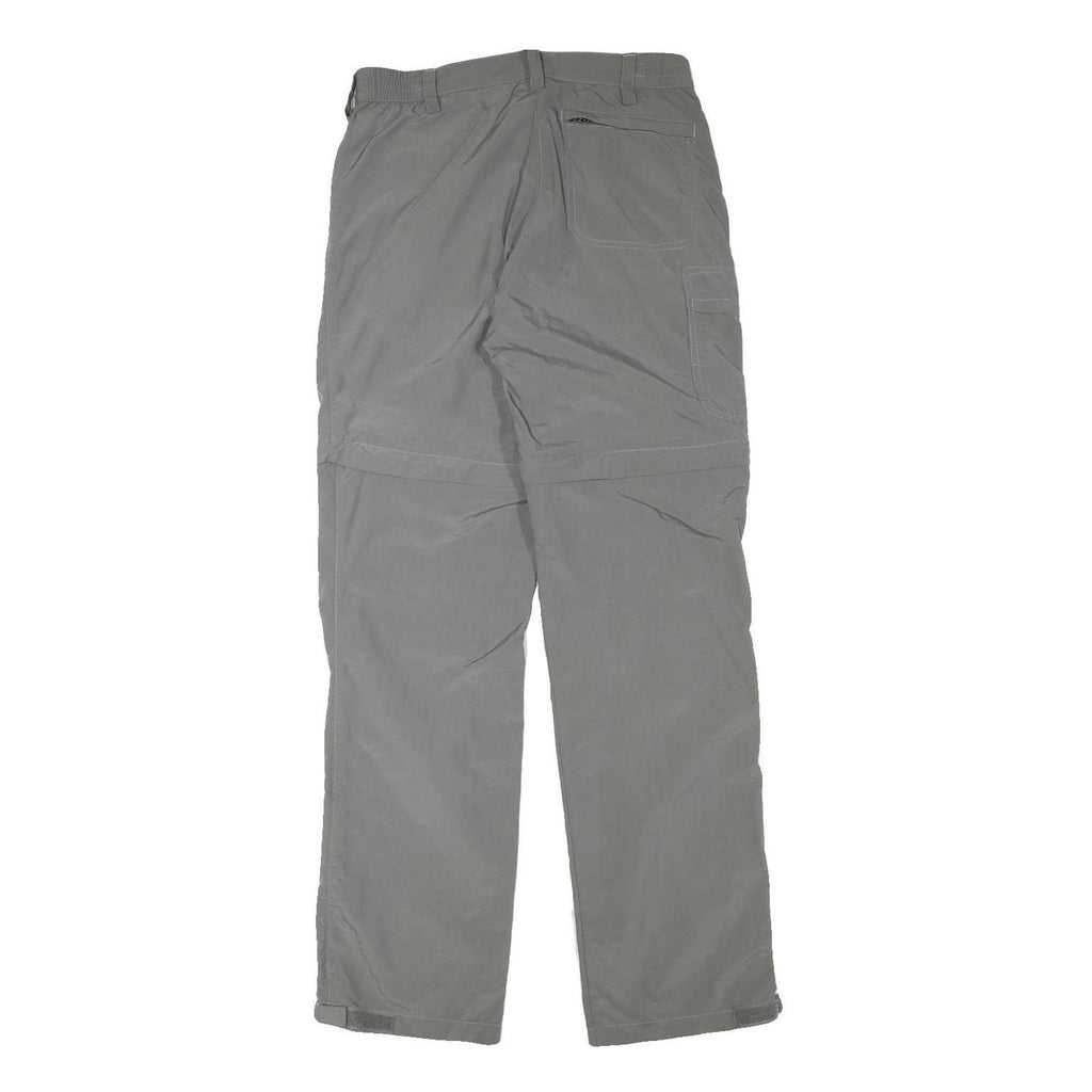 SHERPA Womens Regular Grey Polyester Blend Zip Trousers W28 L32 Outdoor Trekking