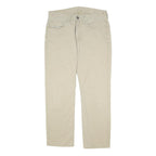 LEVI'S Mens Cotton Beige Regular Straight Trousers W34 L30 Classic Zip Pocket