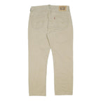 LEVI'S Mens Cotton Beige Regular Straight Trousers W34 L30 Classic Zip Pocket