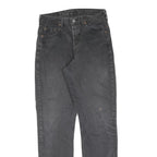 LEVI'S Mens Black Regular Fit Straight Denim Jeans W30 L32 Classic Style Zip