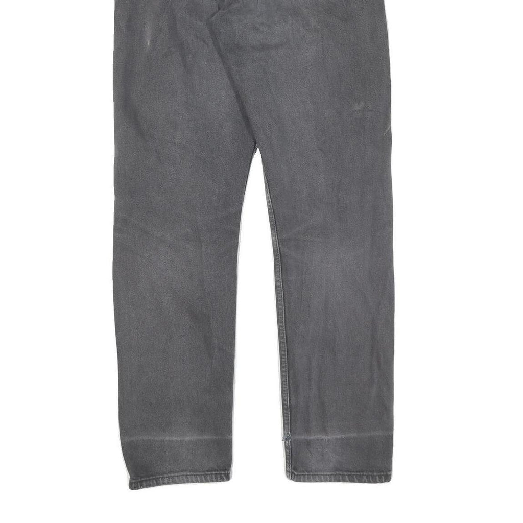 LEVI'S Mens Black Regular Fit Straight Denim Jeans W30 L32 Classic Style Zip