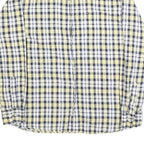 TOMMY HILFIGER Mens Yellow & Navy Check Shirt M Classic Cotton Long Sleeve