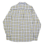 TOMMY HILFIGER Mens Yellow & Navy Check Shirt M Classic Cotton Long Sleeve