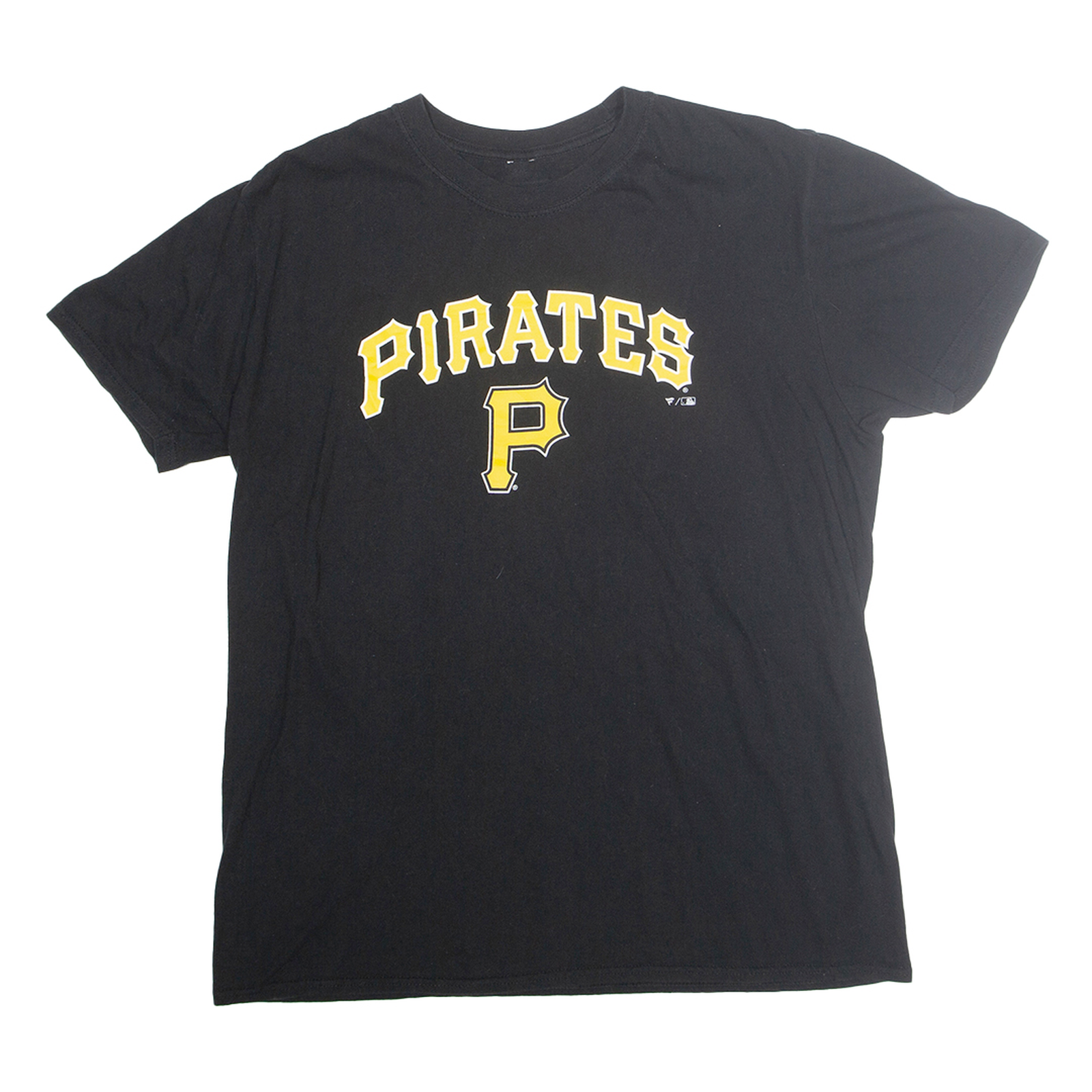 FANATICS Mens Black Pirates Graphic T-Shirt M Short Sleeve Crew Neck Cotton