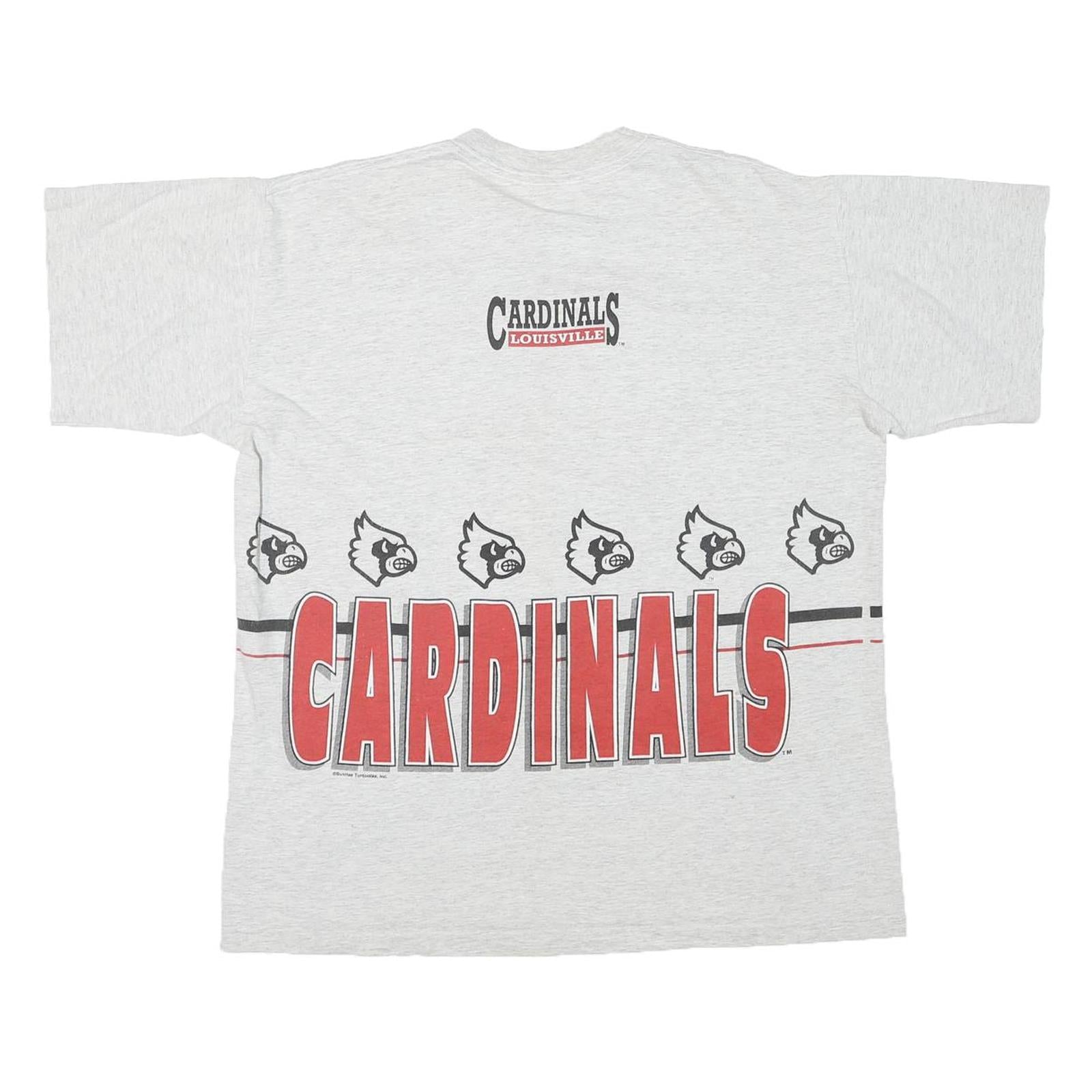 CENTER CUT Mens Grey Louisville Cardinals Graphic T-Shirt XL Short Sleeve Crew