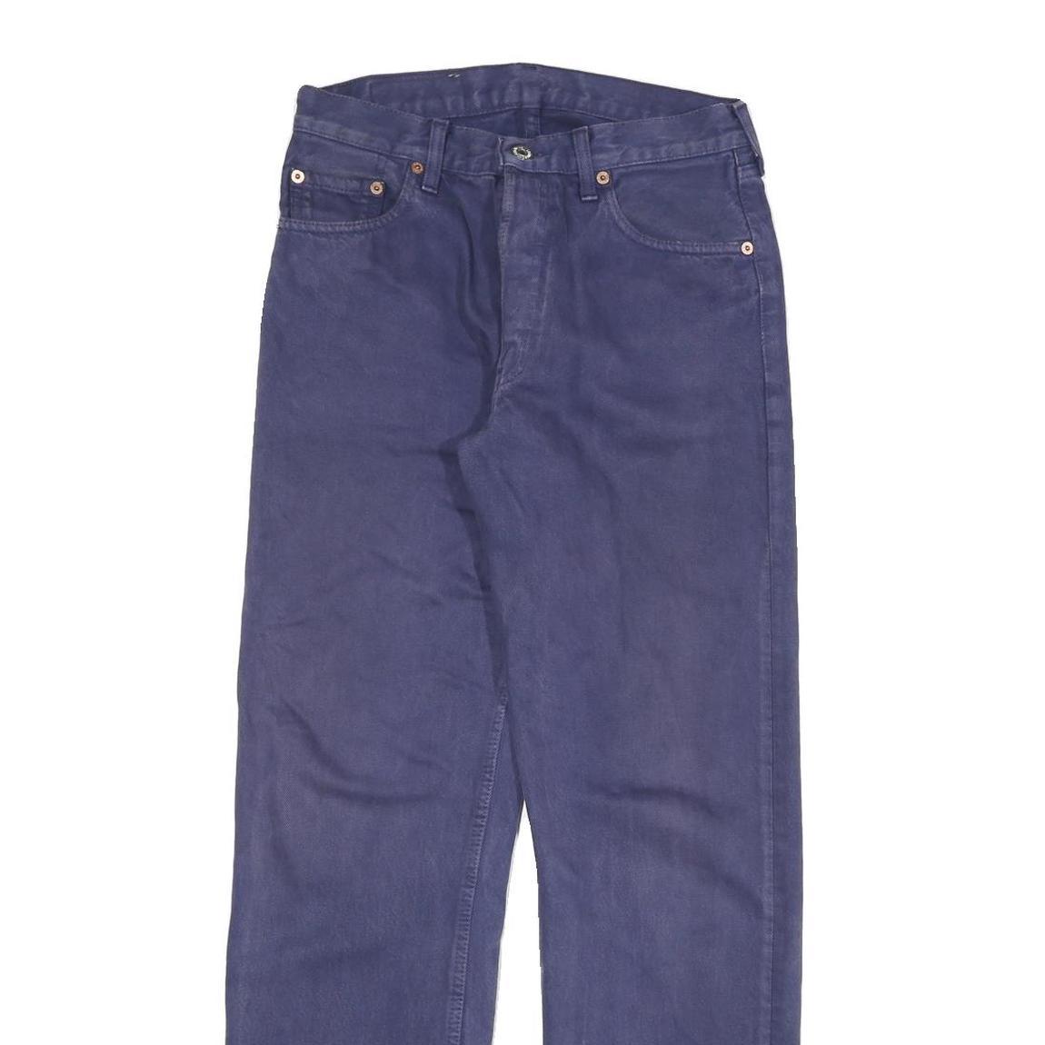 LEVI'S 501 Mens Blue Regular Straight Denim W26 L29 Classic Button Fly Jeans