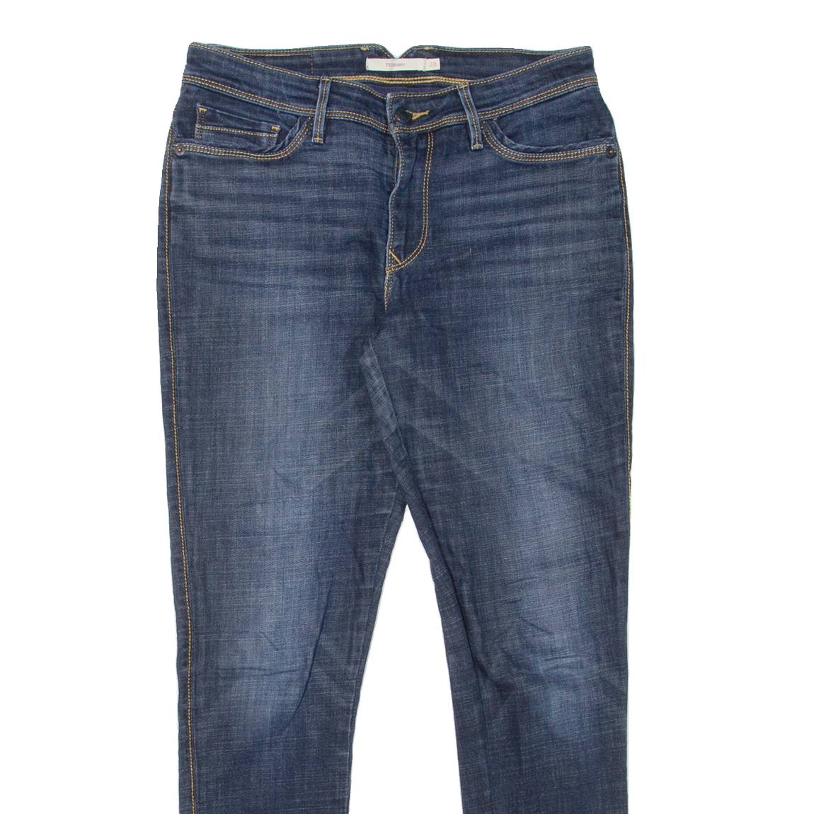 LEVI'S 711 Womens Jeans Blue Slim Skinny Stone Wash W28 L30