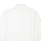 LEE Womens White Cotton Blend Button Jacket M Plain Casual Classic Workwear