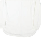 LEE Womens White Cotton Blend Button Jacket M Plain Casual Classic Workwear