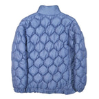 FOELSER Womens Blue Quilted Jacket XS Polyester Blend Zip Lightweight Outerwear