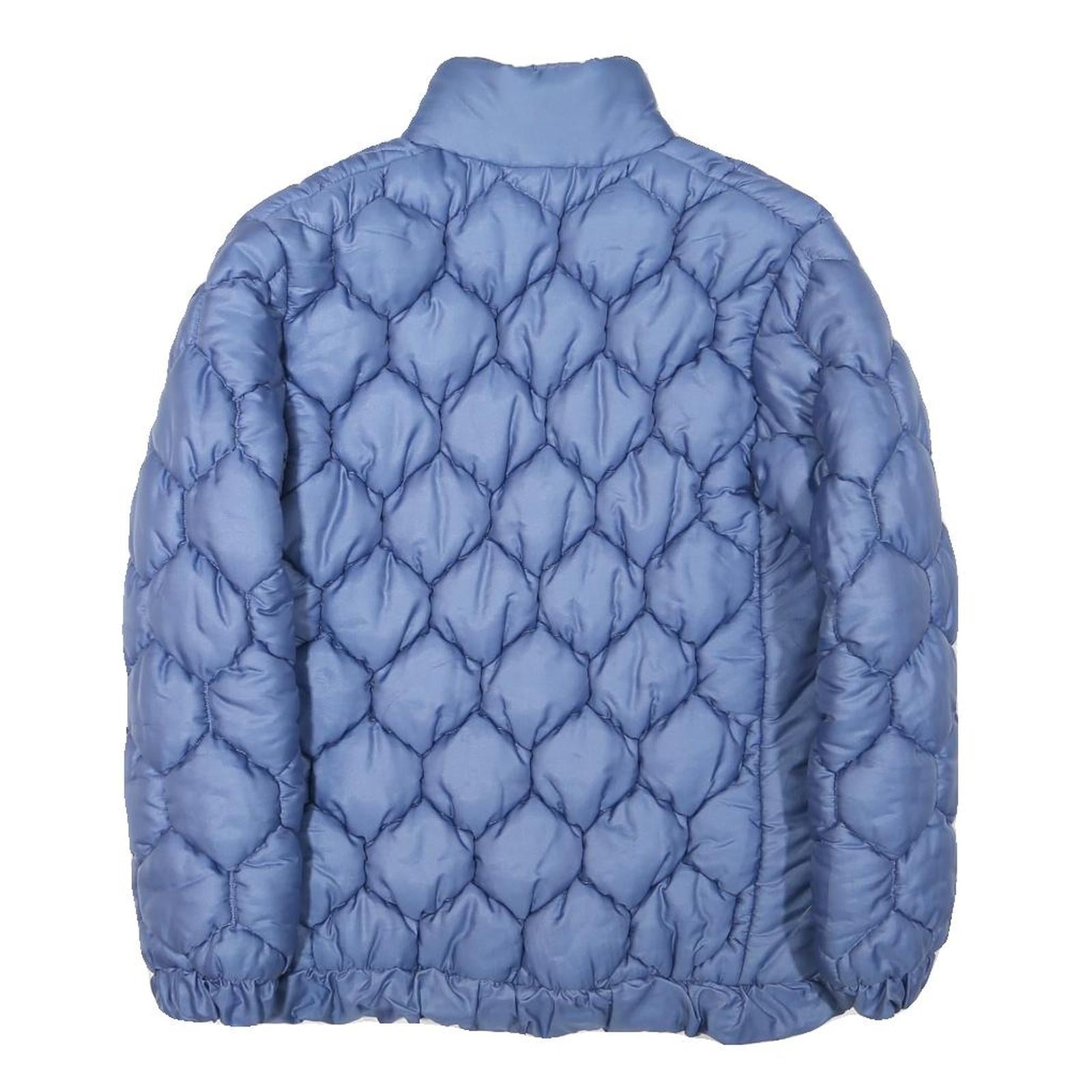 FOELSER Womens Blue Quilted Jacket XS Polyester Blend Zip Lightweight Outerwear